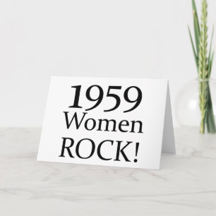 50th Birthday Gifts, 1959 Women Rock! Card