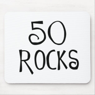 50th birthday gifts, 50 ROCKS Mouse Mat