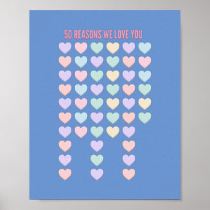 50th Birthday Gifts - 50th We Love You Poster