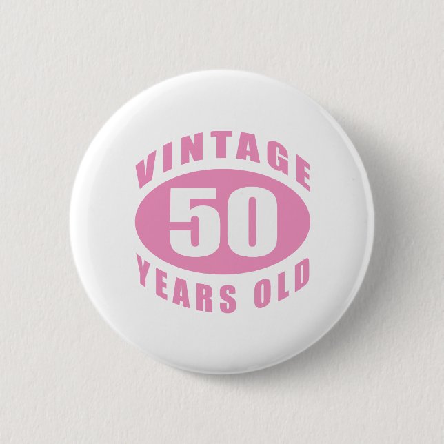 50th Birthday Gifts For Her 6 Cm Round Badge (Front)