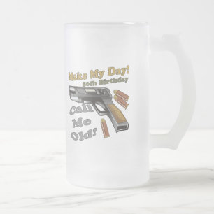 50th Birthday Gifts Frosted Glass Beer Mug