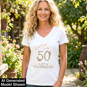 50th Birthday Girl Boho Autumn Personalizeable T-Shirt