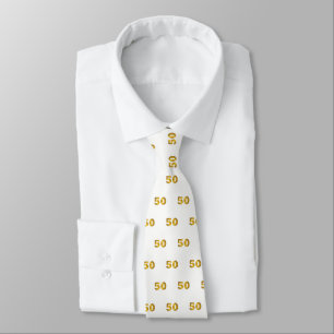 50th Birthday Gold Milestone Tie