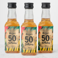 50th Birthday Gold on Zebra Print Mini