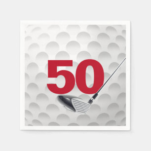 50th Birthday Golf Ball Napkin