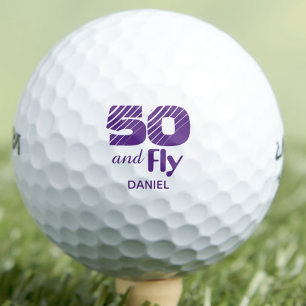 50th birthday golf balls custom 50 years and fly