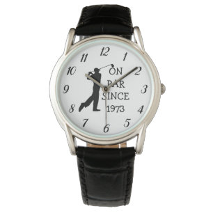 50th Birthday Golf Golfer Dad Elegant Watch