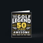 50th Birthday Golf Player 50 Years Old Golfer  Card<br><div class="desc">50th Birthday Golf Player 50 Years Old Golfer</div>