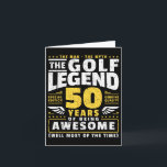 50th Birthday Golf Player 50 Years Old Golfer  Card<br><div class="desc">50th Birthday Golf Player 50 Years Old Golfer</div>