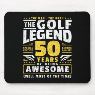 50th Birthday Golf Player 50 Years Old Golfer  Mouse Mat