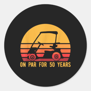50th Birthday Golf Shirt Turning 50 Golfing Gift Classic Round Sticker