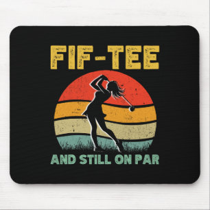50th Birthday Golf Women's Design Retro 50 Year Ol Mouse Mat