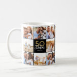 50th birthday good gold black photo collage chic c coffee mug<br><div class="desc">Celebrate your 50th birthday in style with these black and gold effect 50th birthday design. A modern design with script text,  bold graphics photo collage. Change the colour to customise. Part of a collection.</div>