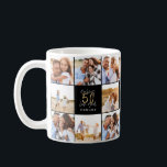 50th birthday good gold black photo collage chic coffee mug<br><div class="desc">Celebrate your 50th birthday in style with these black and gold effect 50th birthday design. A modern design with script text,  bold graphics photo collage. Change the colour to customise. Part of a collection.</div>