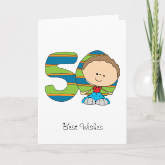 50th Birthday - Greetings card - Boy