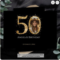 50th birthday guestbook Foil Guestbook