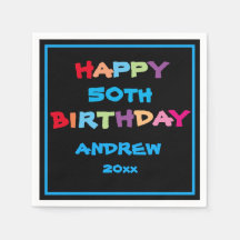 50th Birthday Happy Birthday Custom Modern Cute