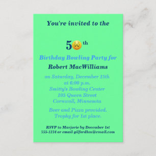 50th Birthday Happy Face Party Invitation