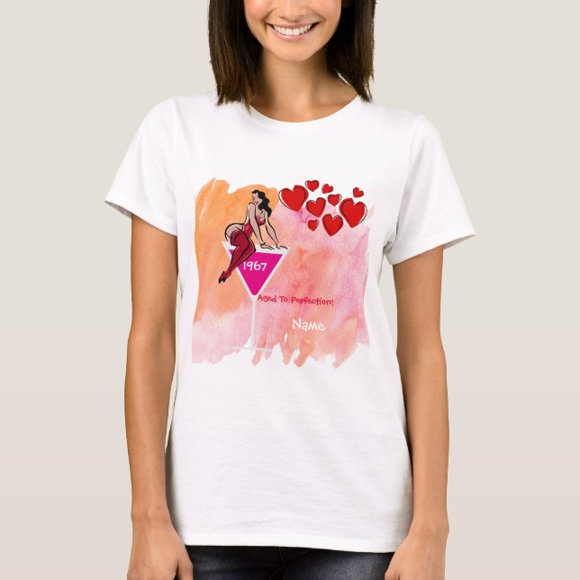 50th Birthday HER Gifts n Partyware Customisable T-Shirt (Front)