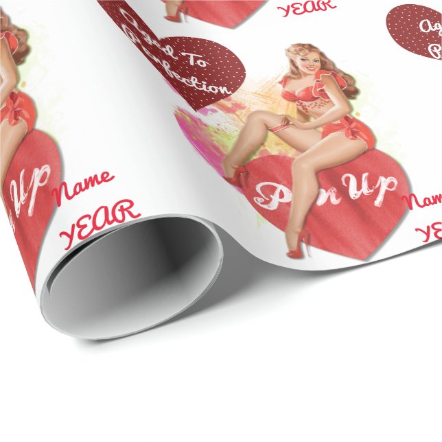 50th Birthday HER Gifts n Partyware Customisable Wrapping Paper (Roll Corner)