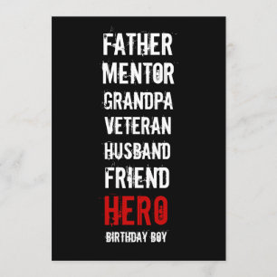 50th Birthday Hero Party Invitation