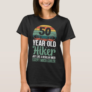 50th Birthday Hiker Mountain 50 Years Old Hiking L T-Shirt