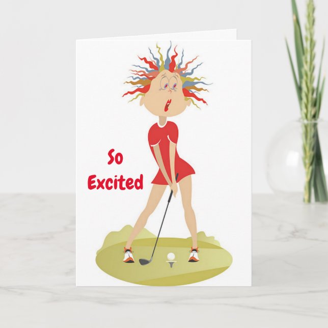 **50th BIRTHDAY HUMOR FOR GOLFER** Card (Front)
