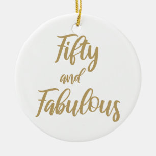 50th Birthday Humour Ceramic Tree Decoration