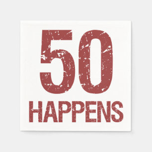 50th Birthday Humour Napkin