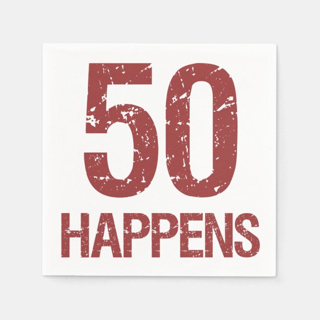 50th Birthday Humour Napkin (Front)