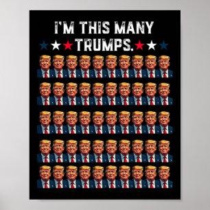 50th Birthday I'm This Many Trumps For Trump Suppo Poster