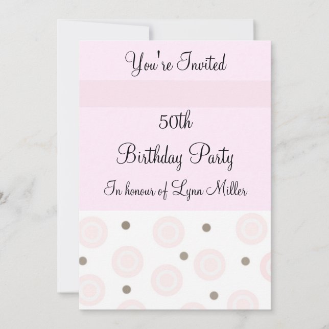 50th Birthday Invitation (Front)