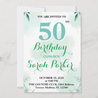 50th Birthday Invitation