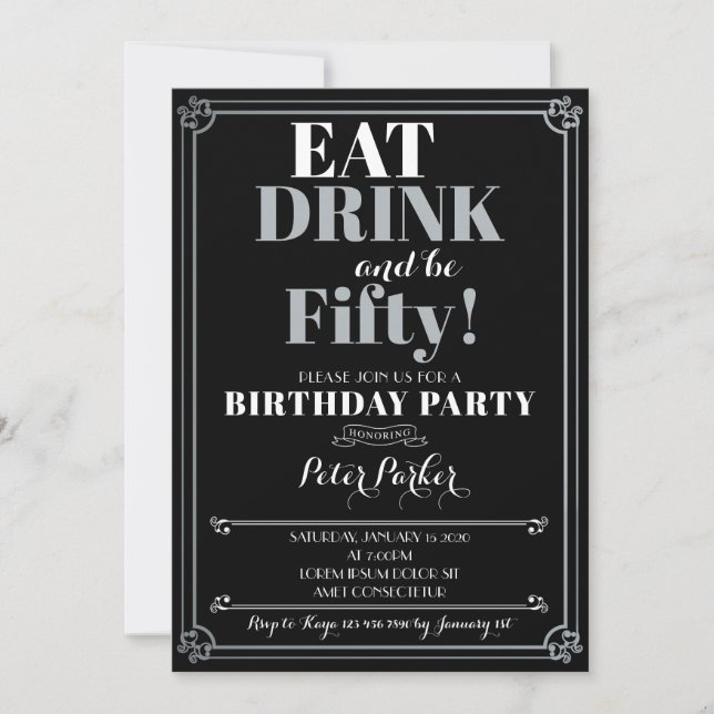 50th Birthday Invitation (Front)