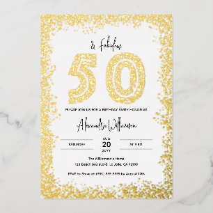 50th Birthday Invitation   50 and Fabulous Real