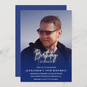 50th birthday invitation Birthday Dinner Photo Men