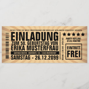 50th birthday invitation (personalized)