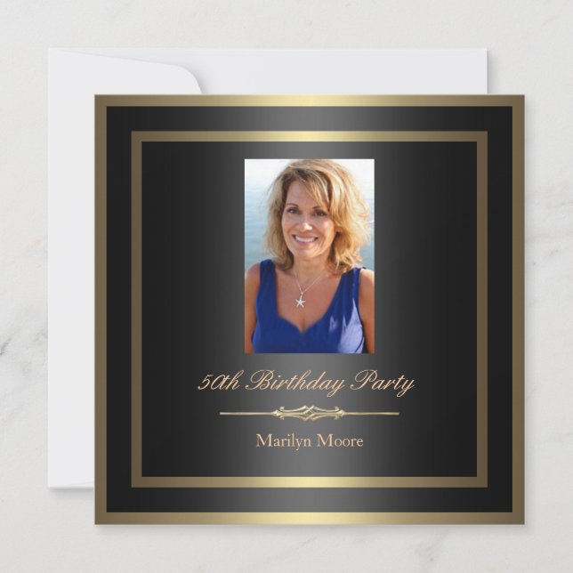 50th Birthday Invitation - Photo (Front)