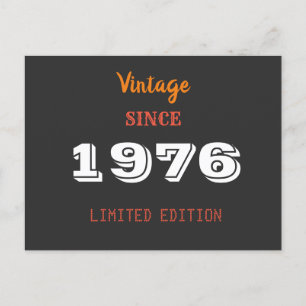 50th Birthday Invitation – Vintage 1976 Limited  Postcard