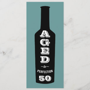 50th Birthday Invitation Wine Aged to Perfection