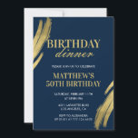 50th birthday invitations Birthday dinner Men Navy<br><div class="desc">50th birthday invitations Birthday dinner Men Navy</div>