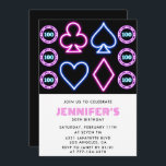 50th birthday invitations Casino theme Poker Girl<br><div class="desc">50th birthday invitations Casino theme Poker Girl</div>