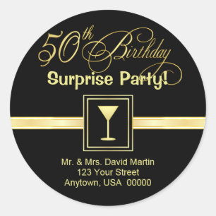 50th Birthday Invitations - Return Address Labels