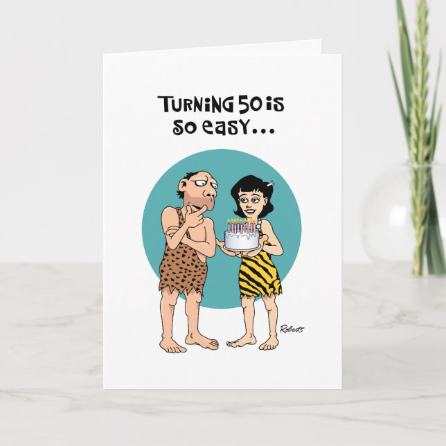 50th Birthday Is So Easy Card (Front)
