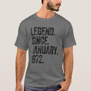 50Th Birthday January Born 50 Years Legend Since 1 T-Shirt