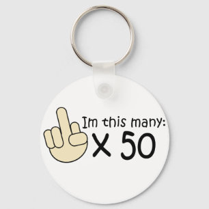 50th Birthday Key Ring