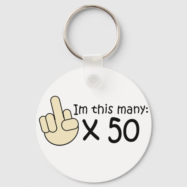 50th Birthday Key Ring (Front)
