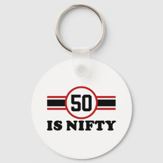 50th Birthday Key Ring