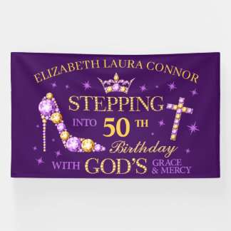 50th Birthday, ladies, christian Banner