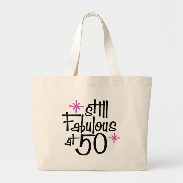 50th Birthday Large Tote Bag (Front)